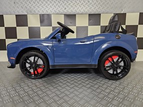 Carro elétrico para crianças DODGE SRT 12 Pneus Borracha, Assento pele, Luzes AZUL