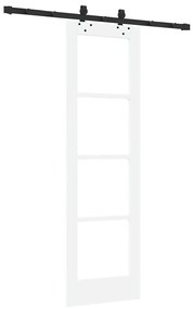 Porta Deslizante vidaXL com Conjunto de Ferragens Branca 61x198.5 cm d