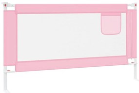 Barra de segurança p/ cama infantil tecido 150x25 cm rosa