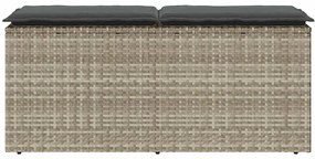 Banco de jardim com almofadão 110x40x44 cm vime PE