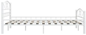 Estrutura de cama 160x200 cm metal branco