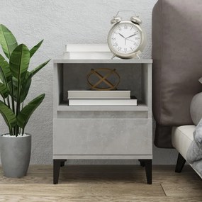 vidaXL Mesa de cabeceira 40x35x50 cm cinza cimento