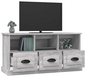 Móvel de TV 100x35x50 cm derivados de madeira cinzento sonoma