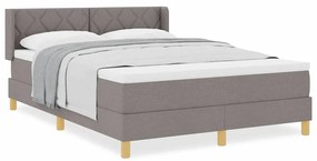 Cama Box com Colchão Taupe, 160 x 200 cm, Têxtil