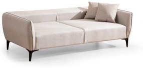 Sofá "Belissimo" de 3 Lugares – Branco – 220x95x67 cm – Design Moderno