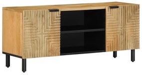 Móvel de TV castanho 105x33x46 cm madeira de mangueira maciça