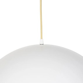 Candeeiro de suspensão industrial branco com ouro 50 cm - Magna Eco Industrial,Moderno