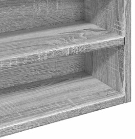 Armário vitrine 100x15x58 cm derivados de madeira cinza sonoma