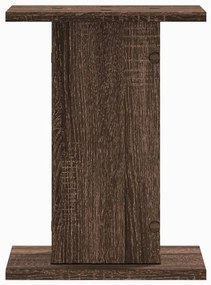 Suportes de colunas 2 pcs derivados madeira carvalho castanho