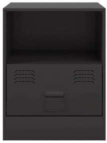 Mesa de cabeceira 34,5x39x44 cm aço preto