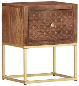 vidaXL Mesa de cabeceira 40x30x50 cm madeira de mangueira maciça