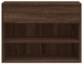Banco sapateira 60x30x45cm derivados madeira carvalho castanho