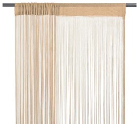 Cortinas de fios 2 pcs 100x250 cm bege