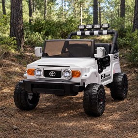 Carro elétrico para crianças Toyota FJ Cruiser XXL 24V 4x4, licença oficial (dois lugares), bateria de lítio portátil, chassis alto, suspensão traseir