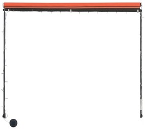 Toldo retrátil com LED 250x150 cm laranja e castanho