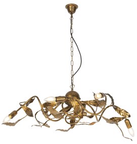 Candeeiro suspenso vintage ouro antigo 6 luzes - Linden Clássico / Antigo