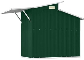 Abrigo de jardim 270x130x208,5 cm aço galvanizado verde