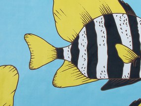 Tapete redondo com padrão de peixes ⌀ 140 cm FIZME Beliani