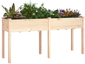 Vaso/floreira c/ forro 161x45x76 cm madeira de abeto maciça