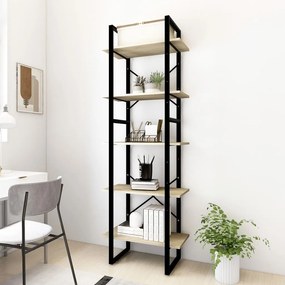 vidaXL Estante 5 prateleiras 60x30x175 cm derivados madeira sonoma