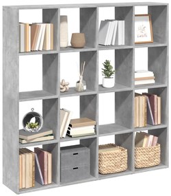 Estante 137,5x29x137,5 cm derivados de madeira cinza cimento
