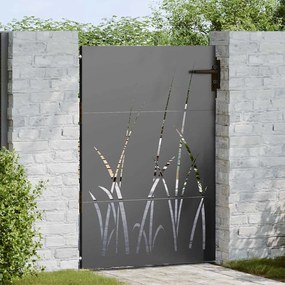 vidaXL Portão de Jardim Preto 105 x 125 cm Aço com Revestimento em Pó