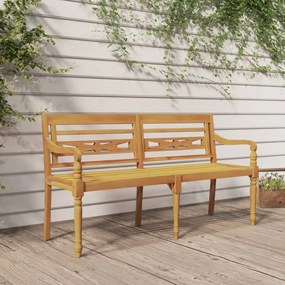 vidaXL Banco Batávia 150 cm madeira de teca maciça