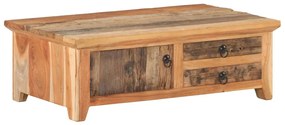 Mesa de centro 90x50x31 cm madeira recuperada maciça