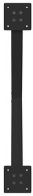 Pés de mesa de jantar em formato de X, 2 peças, preto, 80x (72-73) cm,