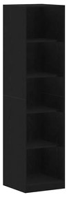 Guarda-roupa vidaXL em Carvalho Preto de 50x50x200 cm em Madeira de En