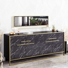 Console Polka – Gold Black – 179,9 x 75 x 47,3 cm