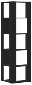 Estante canto 5 prateleiras 50x50x179 cm deriv. madeira preto