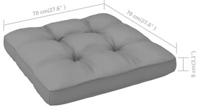9 pcs conjunto lounge de jardim c/ almofadões pinho maciço