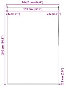 Estore de rolo para o duche 160x240 cm branco