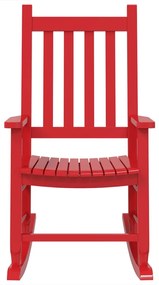 Cadeiras de baloiço infantis 2 pcs álamo maciço vermelho