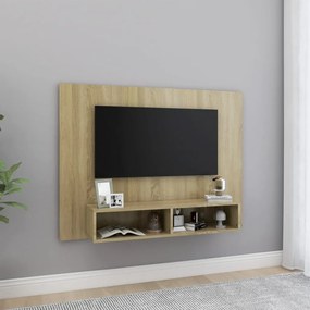 Armário parede p/ TV 120x23,5x90 cm deriv. madeira carv. sonoma