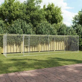Jaula para cão Prateado 800 x 200 x 256 cm Aço Galvanizado