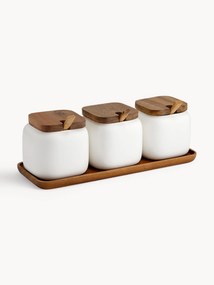 Potes com tabuleiro para servir Essentials, conjunto de 4