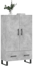 Aparador alto 69,5x31x115 cm derivados de madeira cinza-cimento