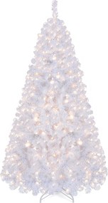 Árvore de Natal, 100 x 100 x 180 cm, Luzes LED Pré-instaladas, Branco