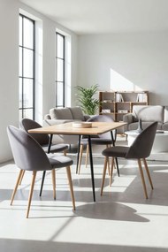 Pack 4 Cadeiras Vint Veludo - Cinza escuro