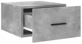 Mesas de cabeceira parede 2 pcs 35x35x20 cm cinza cimento