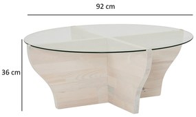 Mesa de Café Amphora - Branca - 92 cm (Largura) x 36 cm (Altura) x 92