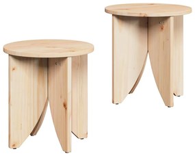 Mesa de centro 2 pcs Natural 41,5 x 41,5 x 44 cm