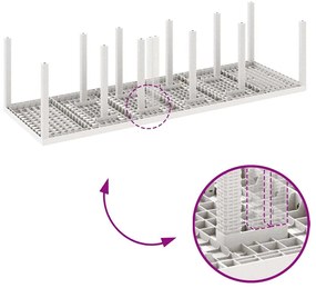 Conjunto de Jantar para Jardim 13 pcs Branco e Cinza Claro