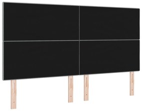 Cabeceira vidaXL Botão Estofada Cinza Claro 180 cm Tecido