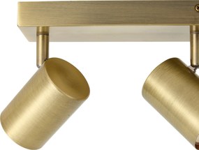 Candeeiro de Teto Moderno Bronze 3 Luzes Ajustável Retangular - Jeana