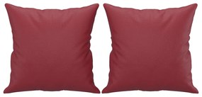 Sofá 2 lugares +almofadas 140cm couro artificial vermelho tinto