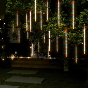 vidaXL Luzes meteoro 20 pcs 50cm 720 luzes LED int./ext. colorido