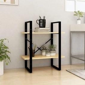 vidaXL Estante com 2 prateleiras 60x30x70 cm pinho maciço